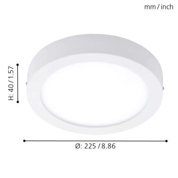 Eglo 78201 - LED taklampa FUEVA LED/16,5W/230V