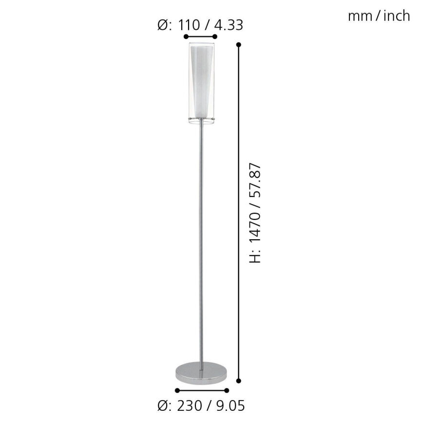 EGLO 89836 - Golvlampa PFOR 1xE27/60W