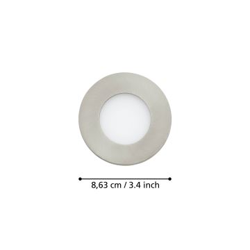 Eglo - PPSÄTTNING 3x LED Justerbar ljusstyrka badrumsbelysning  FUEVA-Z  LED/2,8W/230V IP44