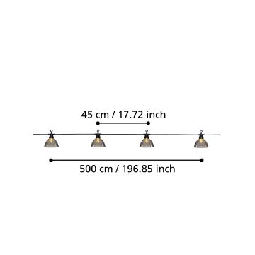 Eglo - LED Dekorativ utomhusslinga 12xLED/0,066W/3,2V IP44