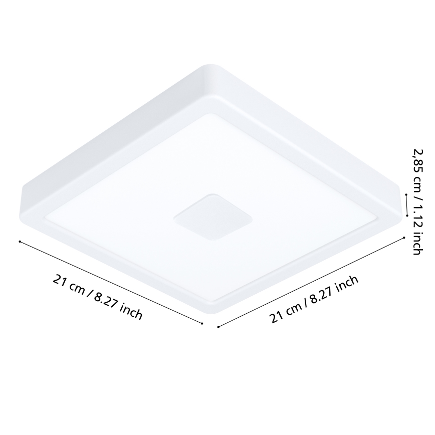 Eglo - LED taklampa för utomhusbruk LED/17W/230V IP44 vit