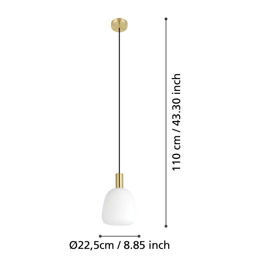 Eglo - Ljuskrona med upphängningsrem 1xE27/40W/230V