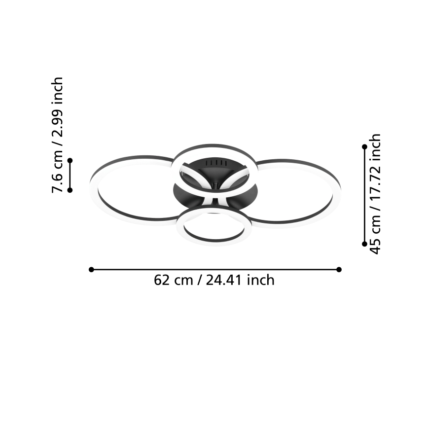 Eglo - LED Dimbar taklampa LED/41W/230V