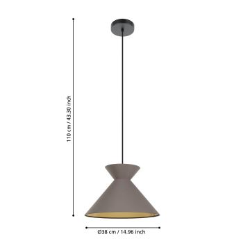 Eglo - Ljuskrona med upphängningsrem 1xE27/40W/230V