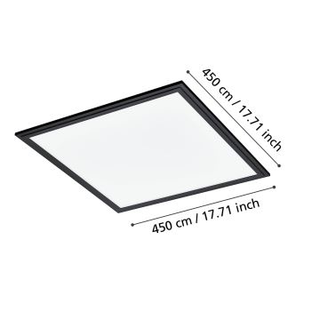 Eglo - LED taklampa LED/21,5W/230V 45x45 cm svart