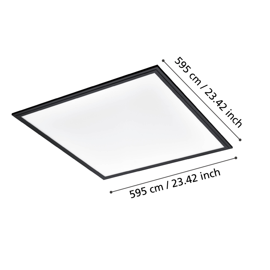 Eglo - LED taklampa LED/33W/230V 60x60 cm svart