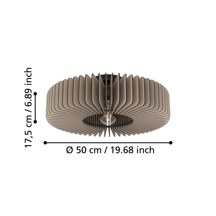 Eglo - Taklampa 1xE27/40W/230V grå