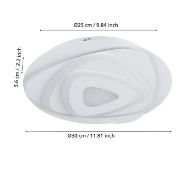 Eglo - LED taklampa LED/14,7W/230V diameter 30 cm