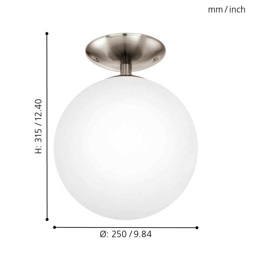 EGLO 91589 - Takbelysning RONDO 1xE27/60W