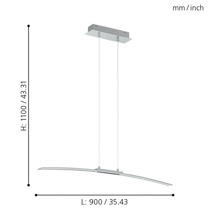 Eglo 95147 - LED Ljuskrona LASANA LED/30W/230V