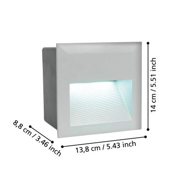 Eglo 95235 - LED Utomhus orienteringsbelysning ZIMBA 1xLED/3,7W/230V IP65