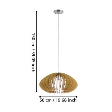 Eglo 95257 - Ljuskrona COSSANO 2 1xE27/60W/230V