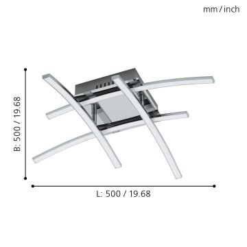 Eglo 96305 - LED Ljuskrona NEVADO 4xLED/5W/230V