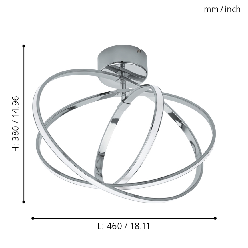 Eglo 96306 - LED Takbelysning SELVINA 3xLED/12W+14W+9W/230V