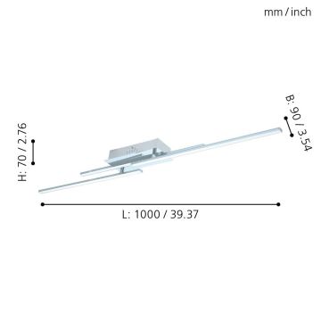 Eglo 96316 - LED Takbelysning PARRI 3xLED/6W/230V