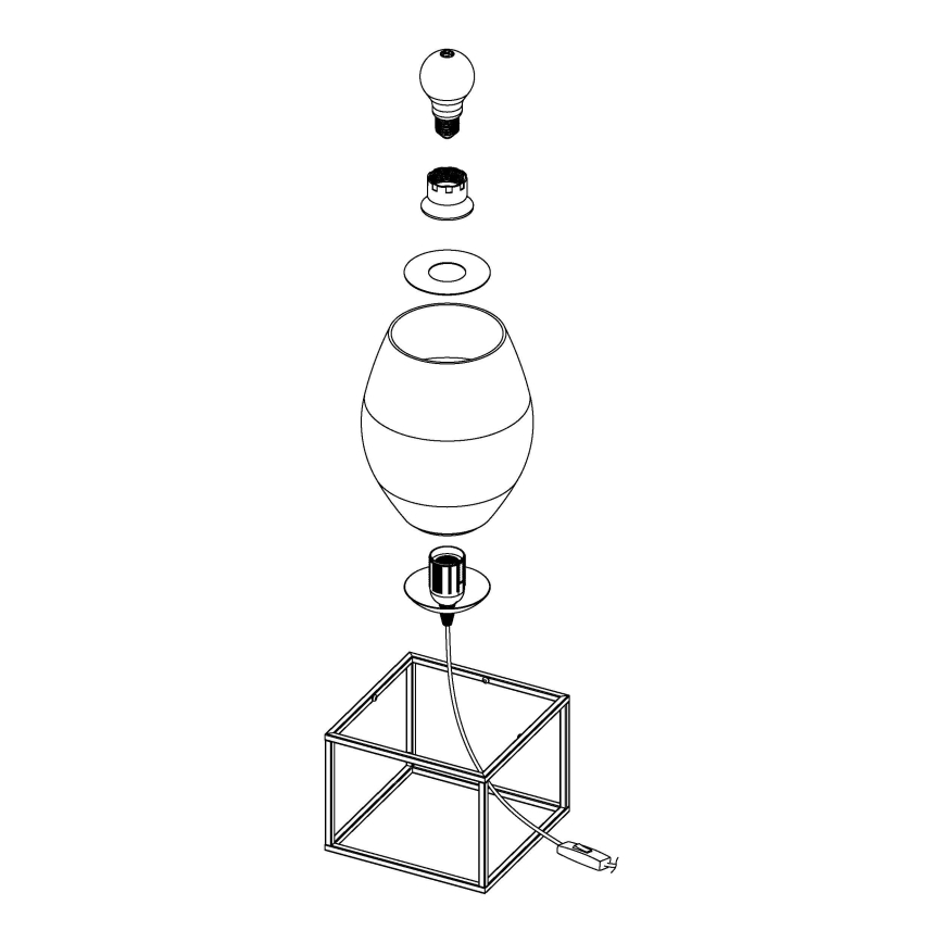 Eglo 97209 - Bordslampa OLIVAL 1 1xE27/40W/230V