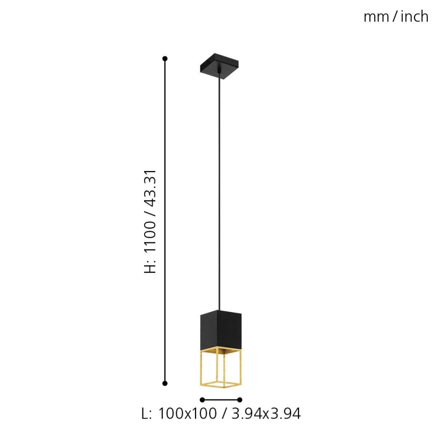 Eglo 97733 - LED Ljuskrona med snöre MONTEBALDO 1xGU10/5W/230V