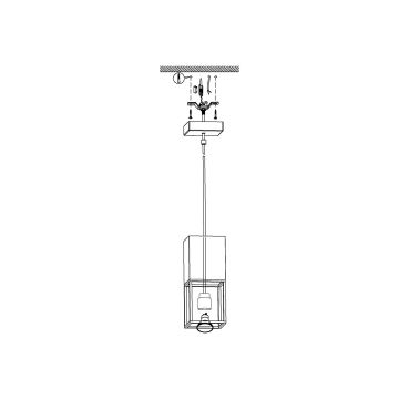 Eglo 97733 - LED Ljuskrona med snöre MONTEBALDO 1xGU10/5W/230V