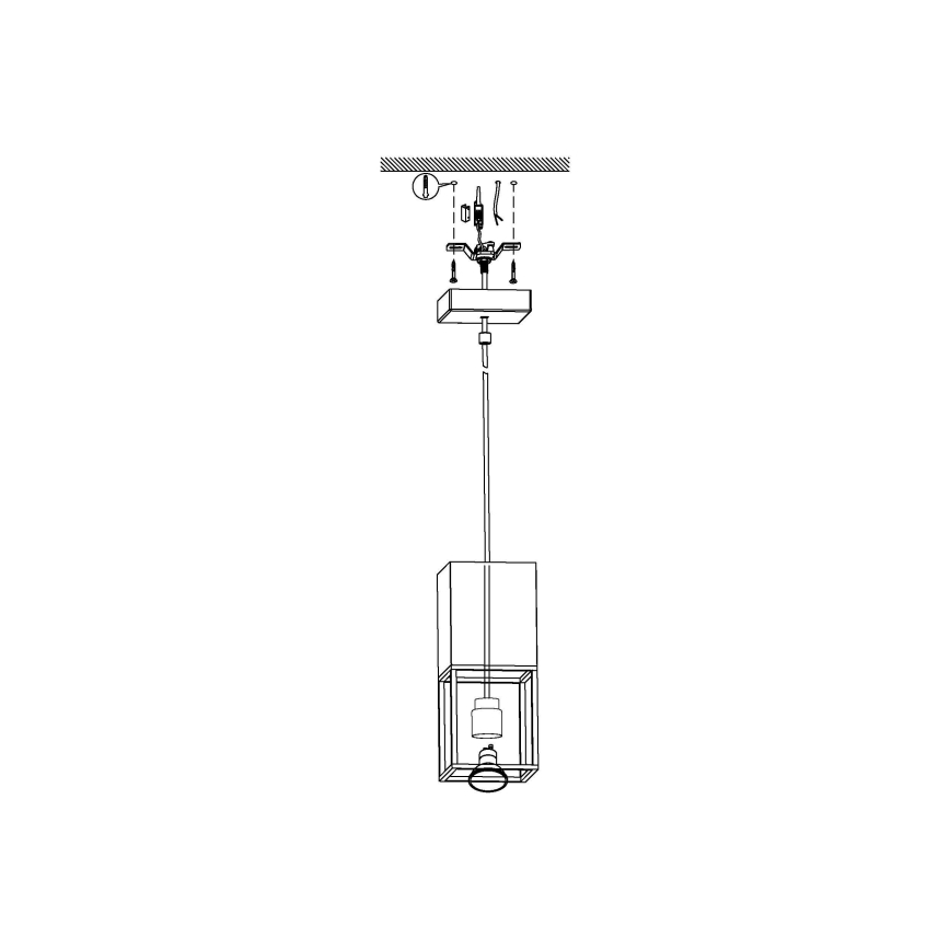 Eglo 97733 - LED Ljuskrona med snöre MONTEBALDO 1xGU10/5W/230V