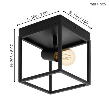 Eglo 98331 - Takbelysning SILENTINA 1xE27/40W/230V