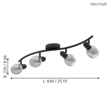 Eglo 98626 - Spotlight POLLICA 4xE14/28W/230V