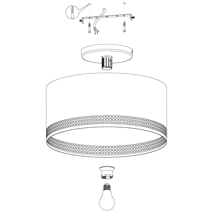 Eglo 99272 - Takbelysning ESTEPERRA 1xE27/40W/230V