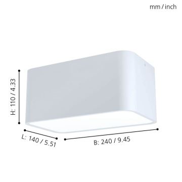 Eglo 99282 - Takbelysning GRIMASOLA 2xE27/28W/230V