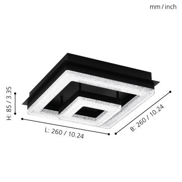 Eglo 99327 - LED Takbelysning FRADELO LED/12W/230V