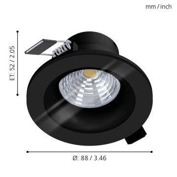 Eglo - LED ljusreglerad badrumslampa  LED/6W/230V 4000K IP44