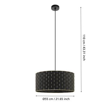 Eglo - Ljusskrona med upphängningsrem  1xE27/40W/230V diameter  55 cm