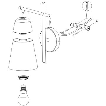 Eglo - Vägglampa  1xE27/40W/230V