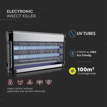 Elektrisk insektsdödare 2x15W/230V 100m2