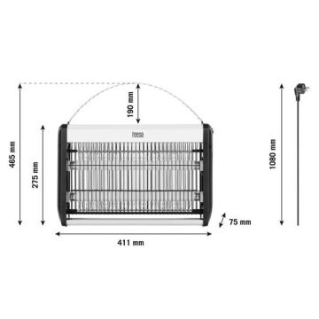 Elektrisk insektszapper 2x10W/230V 80m2