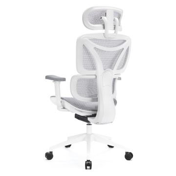 Ergonomisk kontorsstol LEVANO grå/vit/svart