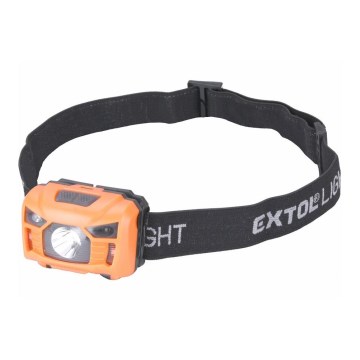 Extol - LED pannlampa med sensor LED/3W/1200 mAh/3,7V orange/svart