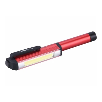 Extol - LED-penna med ljus LED/3W/3xAAA röd/svart