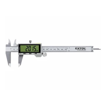Extol Premium - Digital sliding metall measure 0-150 mm 1xCR1632 IP54