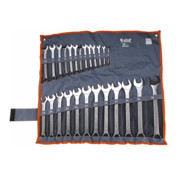Extol Premium - Kit of open-end wrenches 6-32mm 25 delar