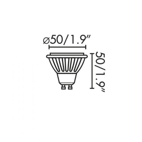 Ampoule LED, PAR16, GU10, 8W, 450lm, Dimmable, blanc, Ø5cm, 2700K - FARO