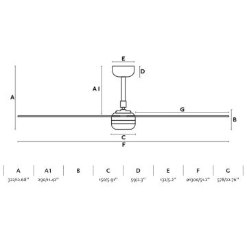 FARO 33814WP-20 - LED Dimbar takfläkt PUNT M LED/24W/230V 3000K/4200K/6500K vit diameter 130 cm SMART + fjärrkontroll