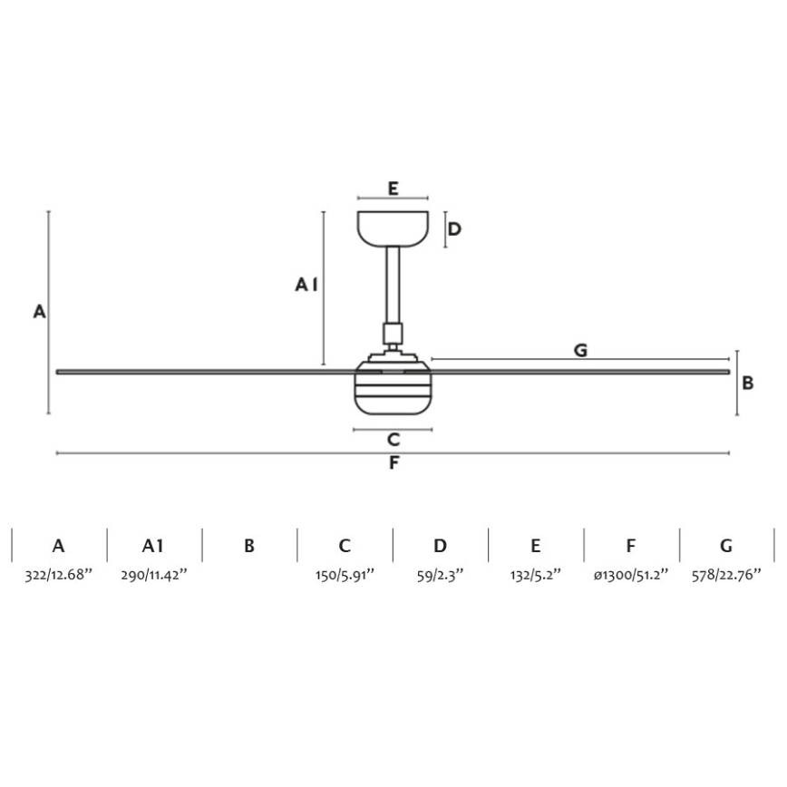 FARO 33814WP-20 - LED Dimbar takfläkt PUNT M LED/24W/230V 3000K/4200K/6500K vit diameter 130 cm SMART + fjärrkontroll