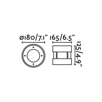 FARO 70589 - LED Utomhus Infartsbelysning SURIA-12 LED/12W/230V IP67