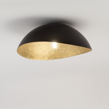 Fäst ljuskrona SOLARIS 1xE27/60W/230V diameter 33 cm svart/guld