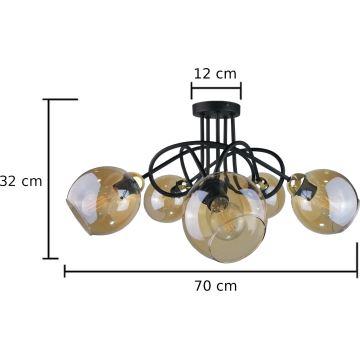 Fäst ljuskrona VENUS GOLD 5xE27/60W/230V