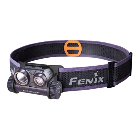 Fenix HM65RDTPRP - LED uppladdningsbar pannlampa LED/USB IP68 1500 lm 300 h lila/svart