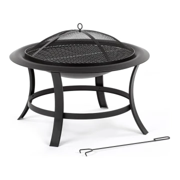 Fieldmann - Portable campfire ring med en grate diameter 74 cm