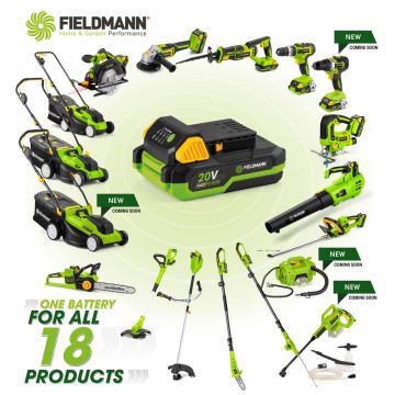 Fieldmann - Sladdlös borr 2000 mAh 20V + snabbladdningsstation