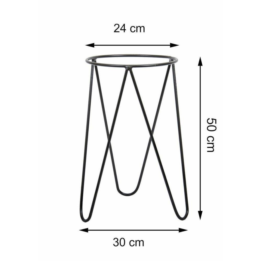 Flowerpot stand LOFT 50x30 cm svart