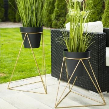 Flowerpot stand TRIANGL 40x45 cm gyllene