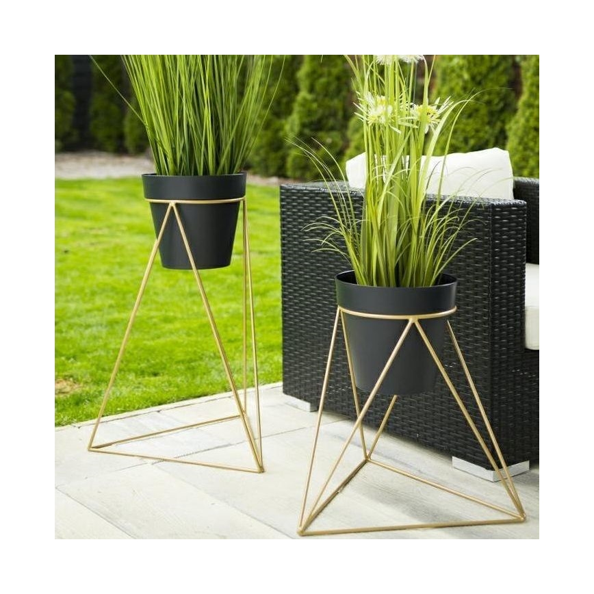 Flowerpot stand TRIANGL 40x45 cm gyllene